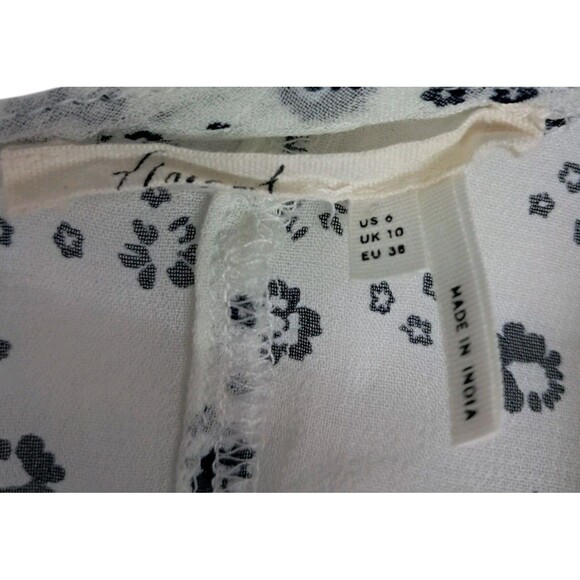 Anthropologie Floreat Dress Women's 6 White Windswept Crochet‎ Sheer Cottagecore - Picture 3 of 15